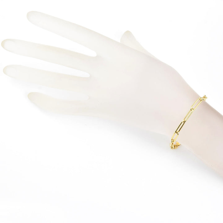 Gold Filled Elongated Cable Chain Bracelet
