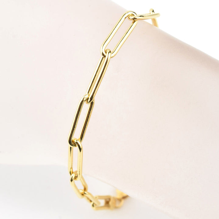 Gold Filled Elongated Cable Chain Bracelet