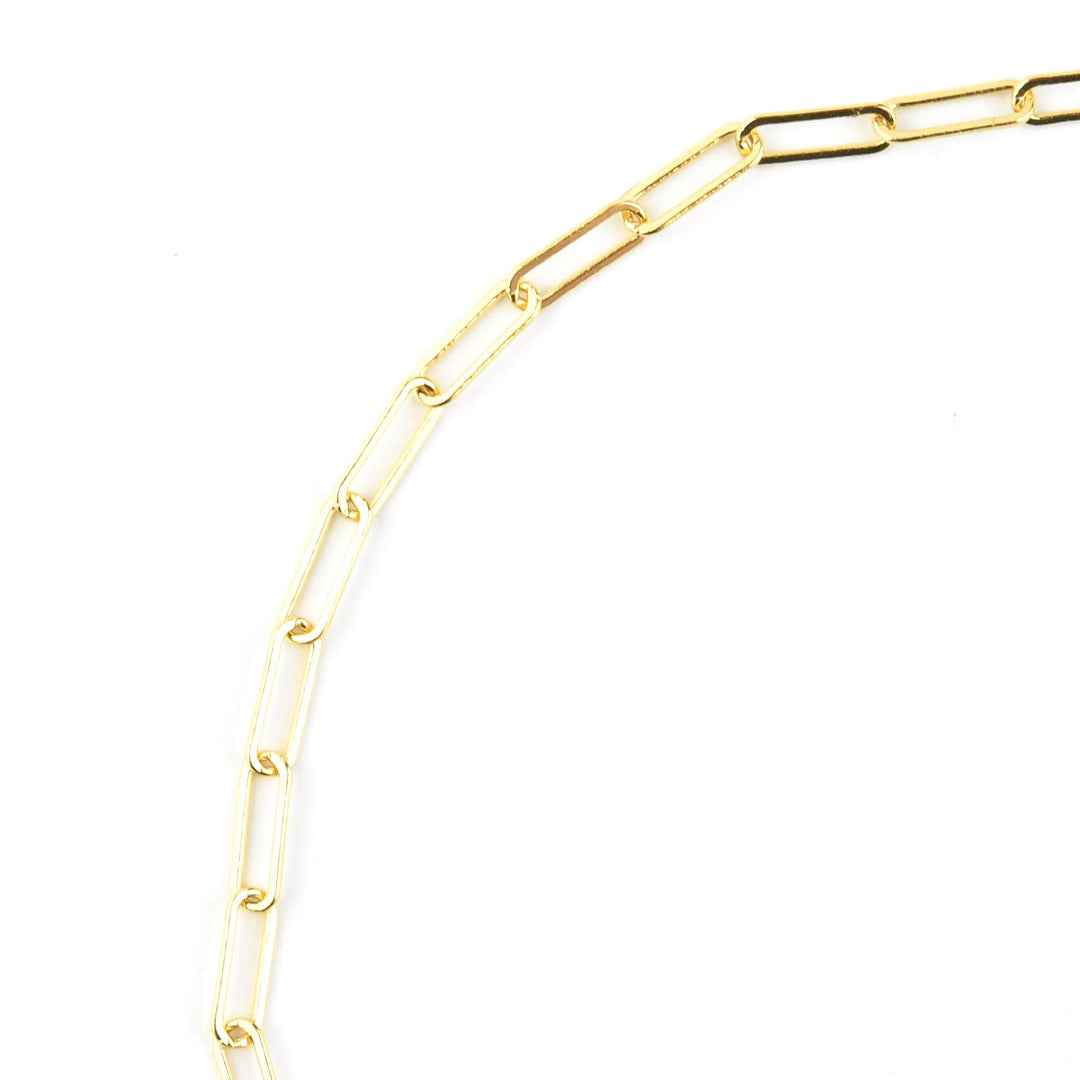 Gold Filled Thin Paperclip Chain Bracelet