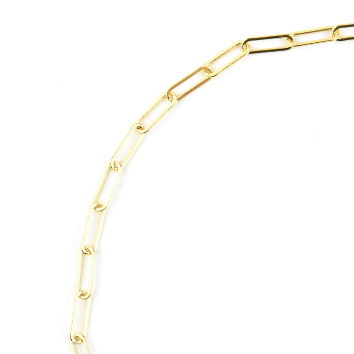 Gold Filled Thin Paperclip Chain Bracelet