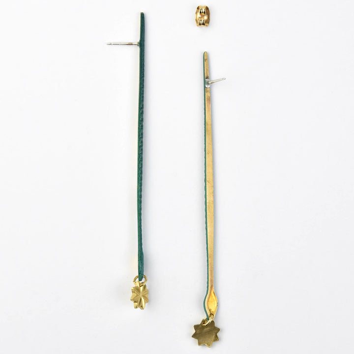 Green Serpent Earrings - Goldmakers Fine Jewelry