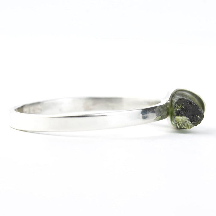 Tourmaline Raw Crystal Candy Ring in Silver