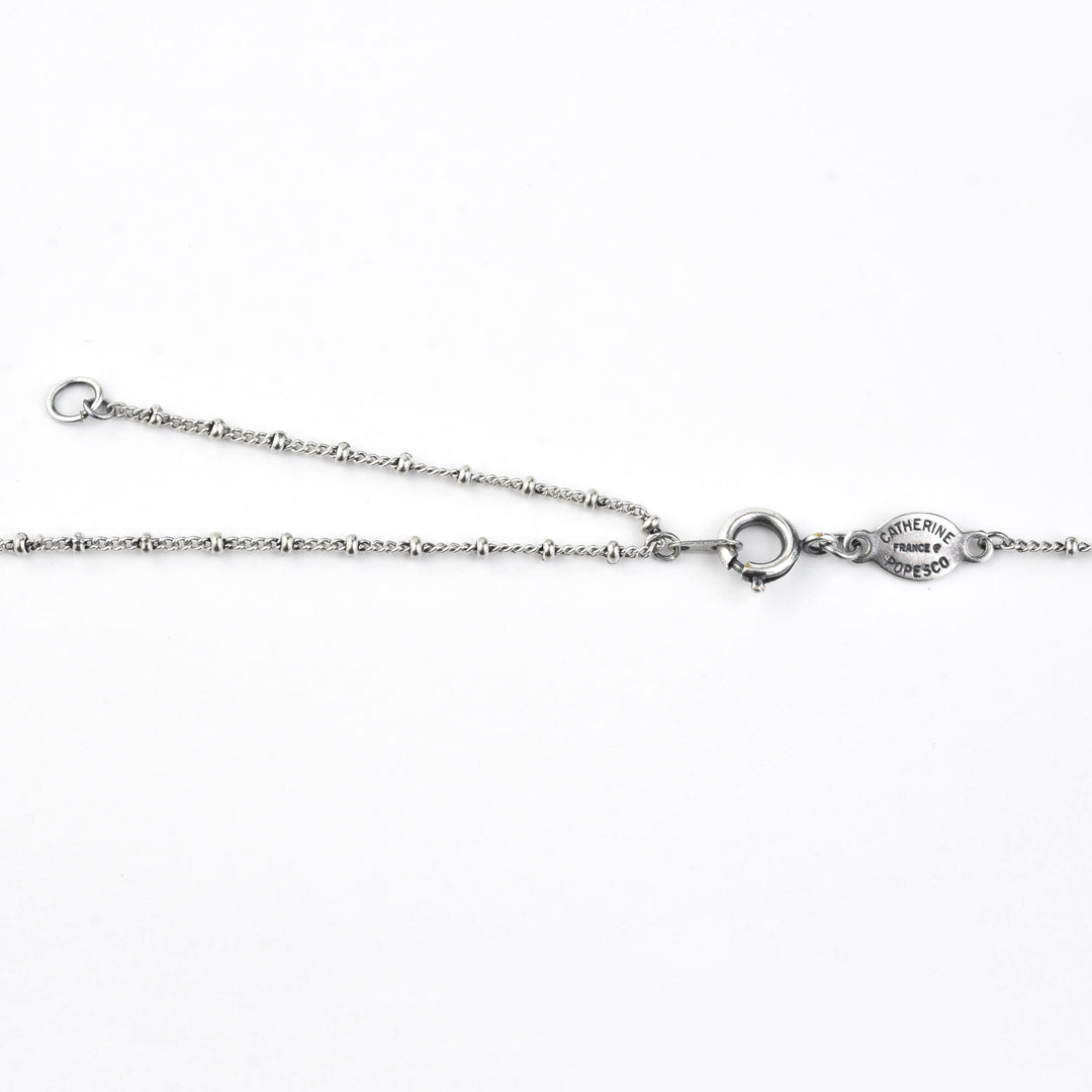 Crystal Halo Bee Necklace Silver Plate - Goldmakers Fine Jewelry