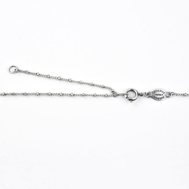 Crystal Halo Bee Necklace Silver Plate - Goldmakers Fine Jewelry