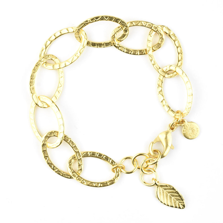 Hammered Chain Bracelet - Goldmakers Fine Jewelry