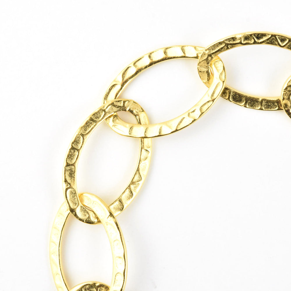 Hammered Chain Bracelet - Goldmakers Fine Jewelry