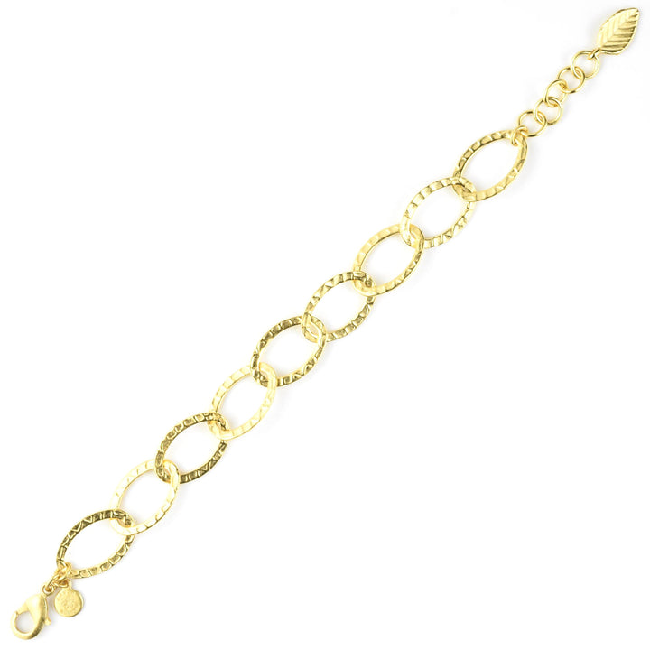 Hammered Chain Bracelet - Goldmakers Fine Jewelry