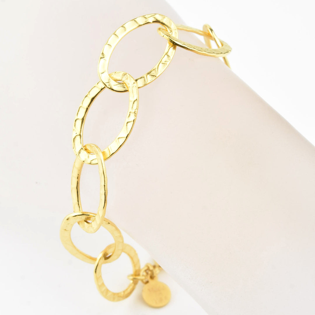 Hammered Chain Bracelet - Goldmakers Fine Jewelry
