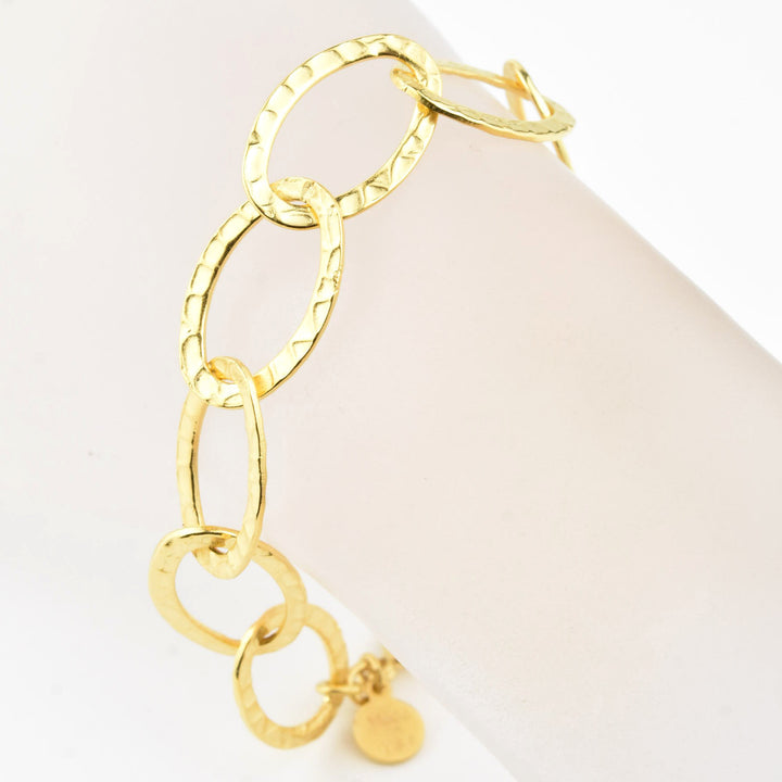 Hammered Chain Bracelet - Goldmakers Fine Jewelry