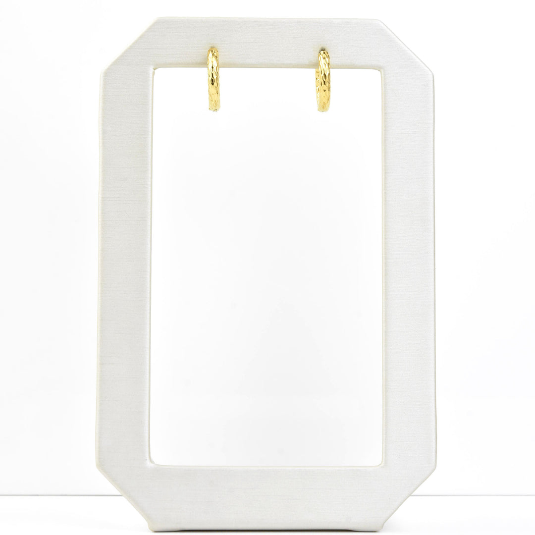 Hammered Rounded Huggie Hoops - Goldmakers Fine Jewelry