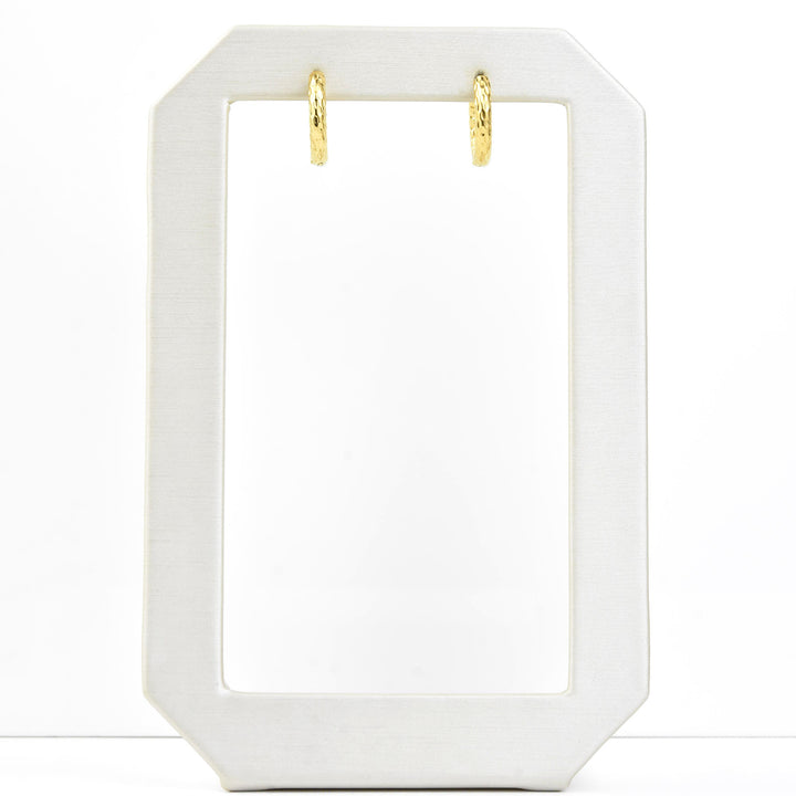 Hammered Rounded Huggie Hoops - Goldmakers Fine Jewelry