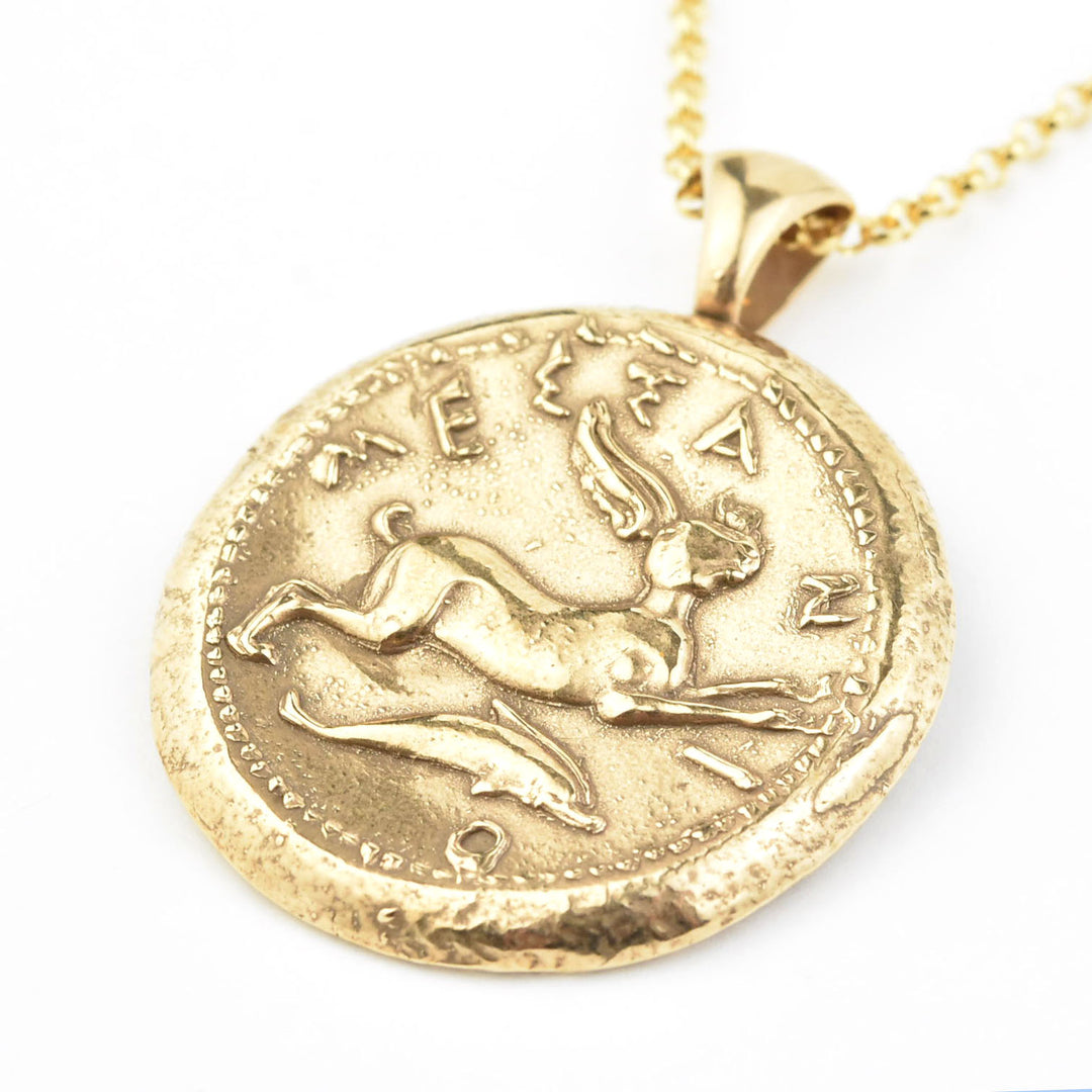 Hare and Dolphin Coin Necklace