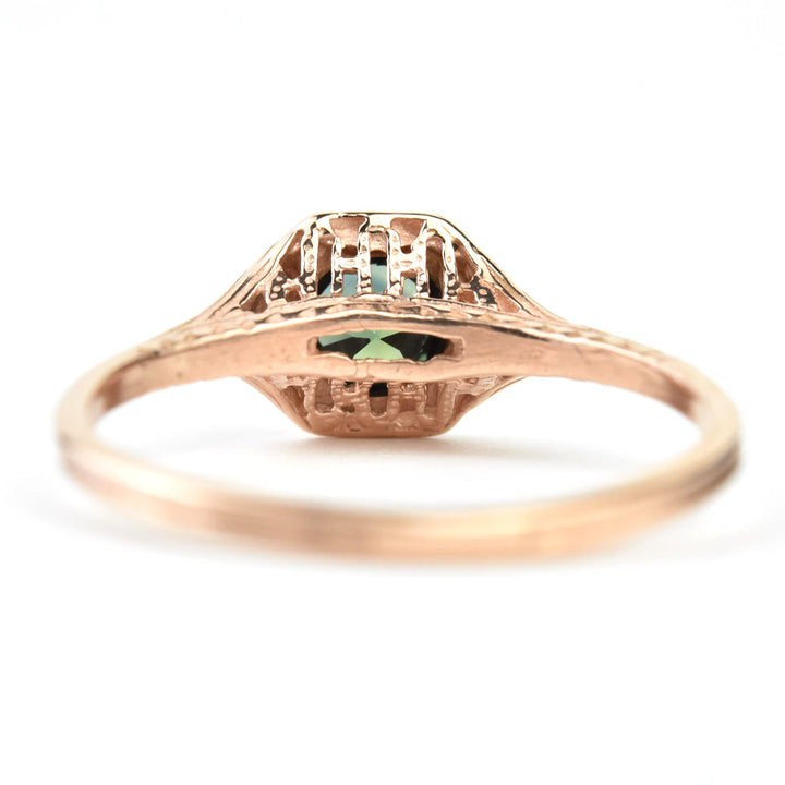 Montana Sapphire Chevron Ring in 14k Rose Gold - Goldmakers Fine Jewelry