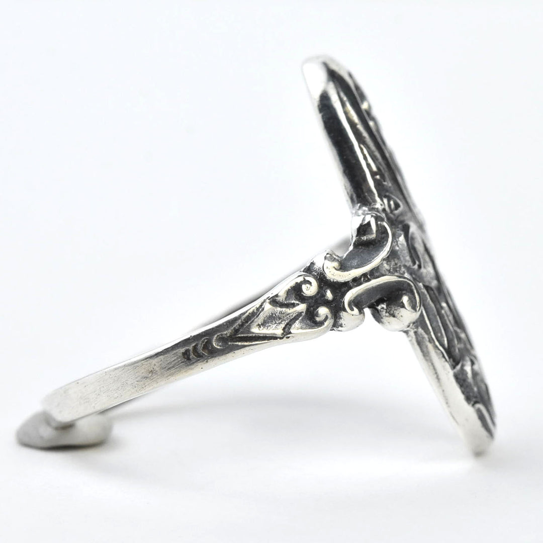 Skinny Oval Intaglio Ring in Silver - Goldmakers Fine Jewelry