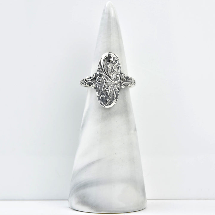 Skinny Oval Intaglio Ring in Silver - Goldmakers Fine Jewelry