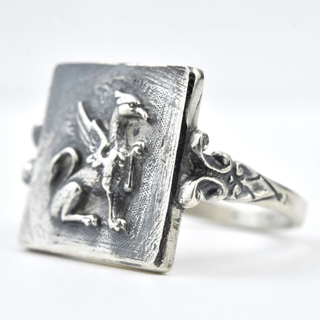 Griffin Intaglio Ring in Silver - Goldmakers Fine Jewelry