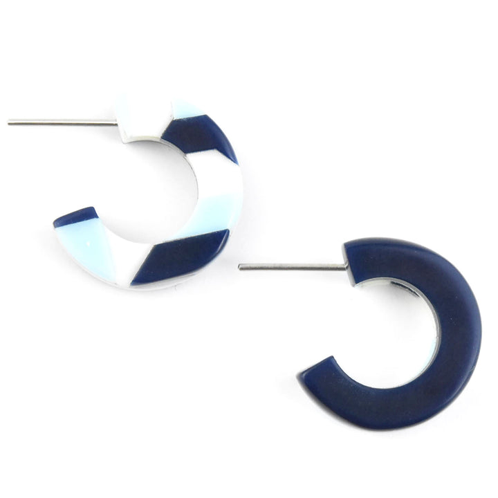 Ideal Mar Azul Hoop Earrings - Goldmakers Fine Jewelry