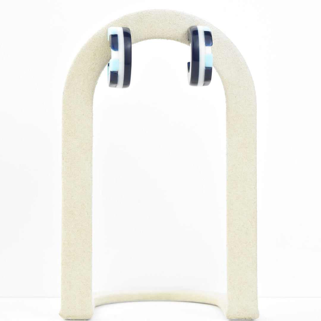 Ideal Mar Azul Hoop Earrings - Goldmakers Fine Jewelry