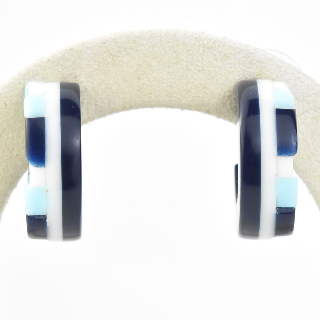 Ideal Mar Azul Hoop Earrings - Goldmakers Fine Jewelry
