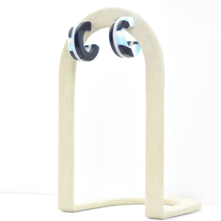Ideal Mar Azul Hoop Earrings - Goldmakers Fine Jewelry