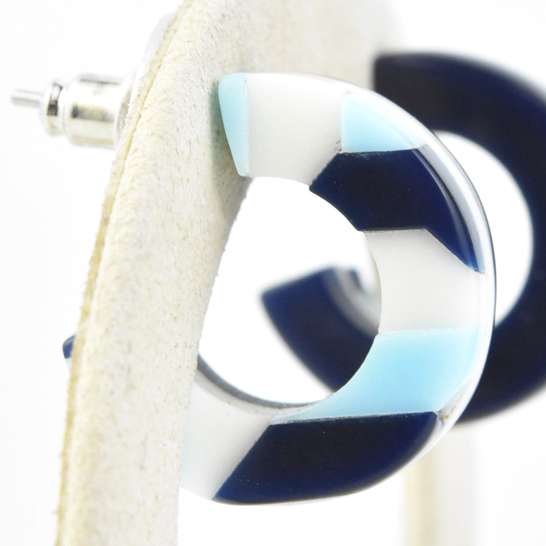 Ideal Mar Azul Hoop Earrings - Goldmakers Fine Jewelry