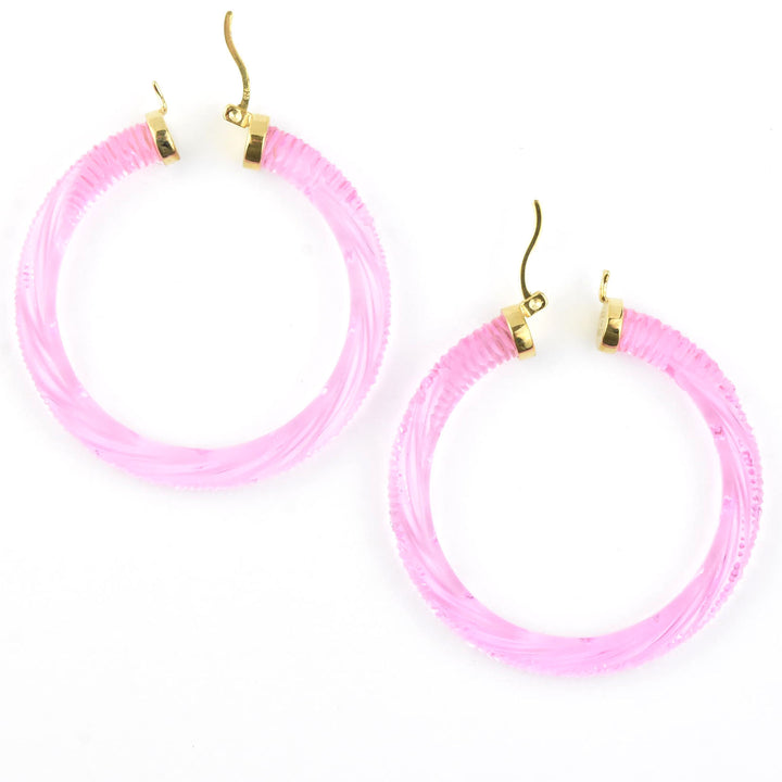 In Style Lucite Hoops - Goldmakers Fine Jewelry