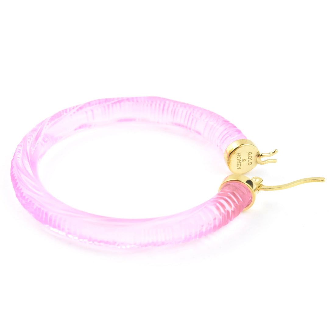 In Style Lucite Hoops - Goldmakers Fine Jewelry