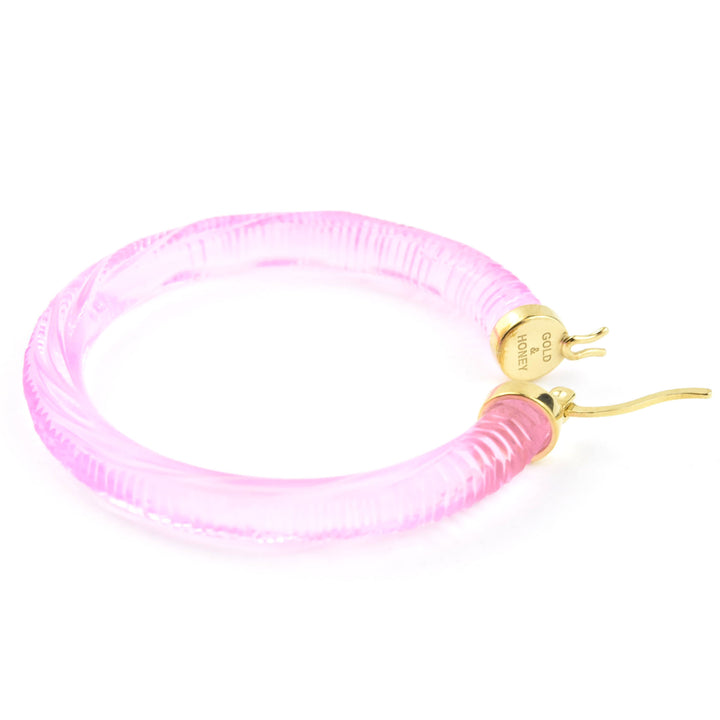 In Style Lucite Hoops - Goldmakers Fine Jewelry