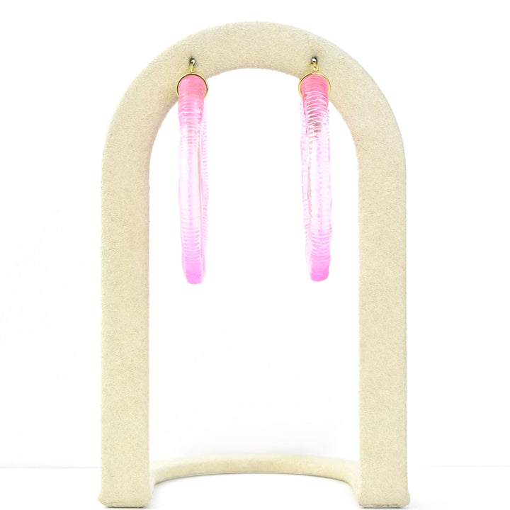 In Style Lucite Hoops - Goldmakers Fine Jewelry