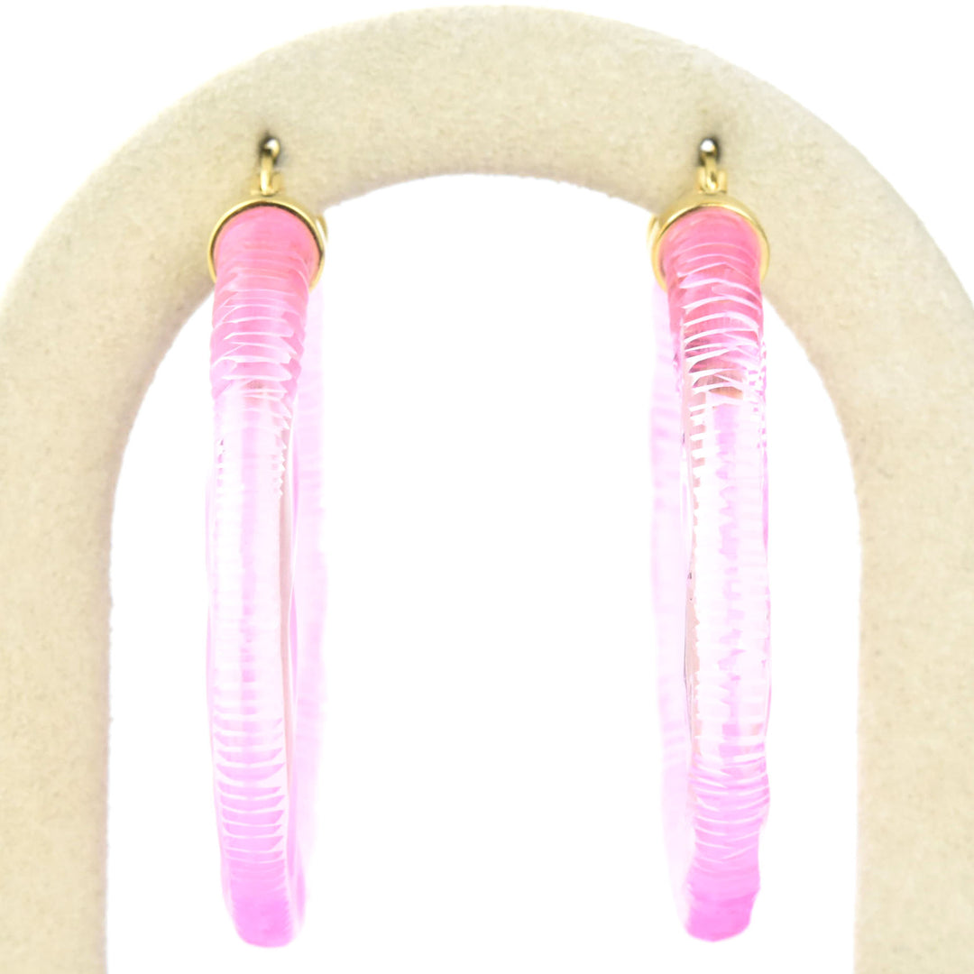 In Style Lucite Hoops - Goldmakers Fine Jewelry