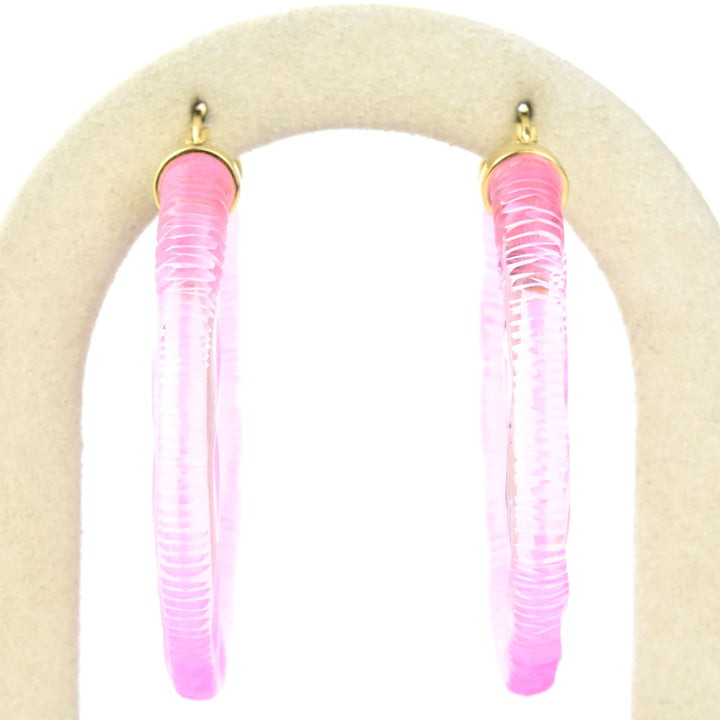 In Style Lucite Hoops - Goldmakers Fine Jewelry