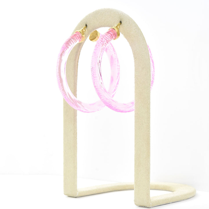 In Style Lucite Hoops - Goldmakers Fine Jewelry