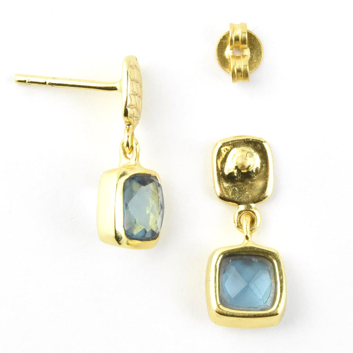 Gold Plated Iolite Dangles - Goldmakers Fine Jewelry