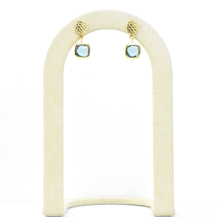 Gold Plated Iolite Dangles - Goldmakers Fine Jewelry