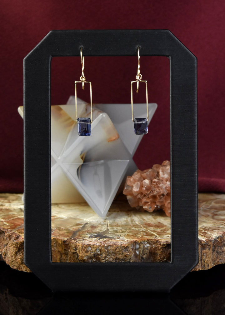 Iolite Wire Dangles