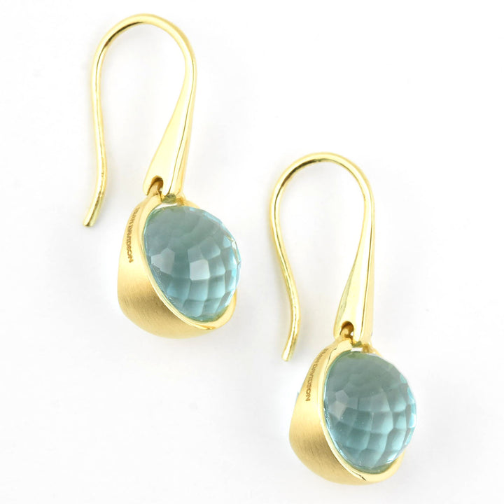 Sky Blue Ipanema Droplet Earrings - Goldmakers Fine Jewelry
