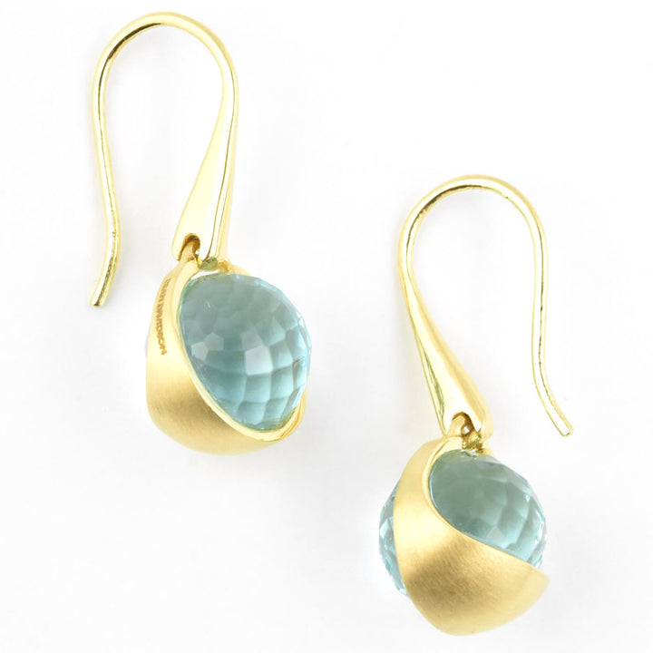 Sky Blue Ipanema Droplet Earrings - Goldmakers Fine Jewelry