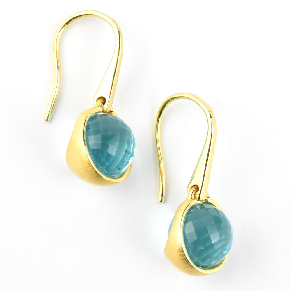 Sky Blue Ipanema Droplet Earrings - Goldmakers Fine Jewelry