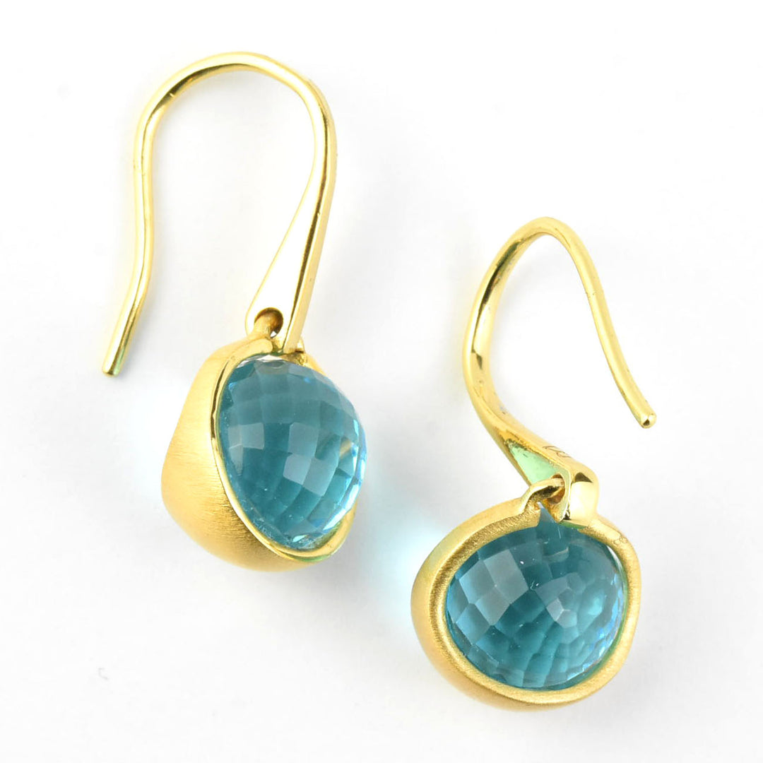 Sky Blue Ipanema Droplet Earrings - Goldmakers Fine Jewelry