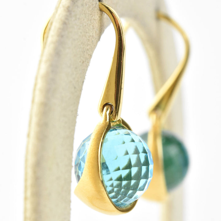 Sky Blue Ipanema Droplet Earrings - Goldmakers Fine Jewelry