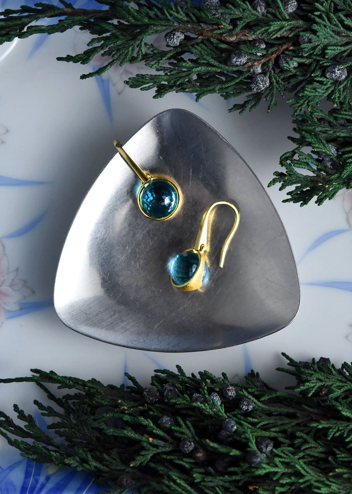 Sky Blue Ipanema Droplet Earrings - Goldmakers Fine Jewelry