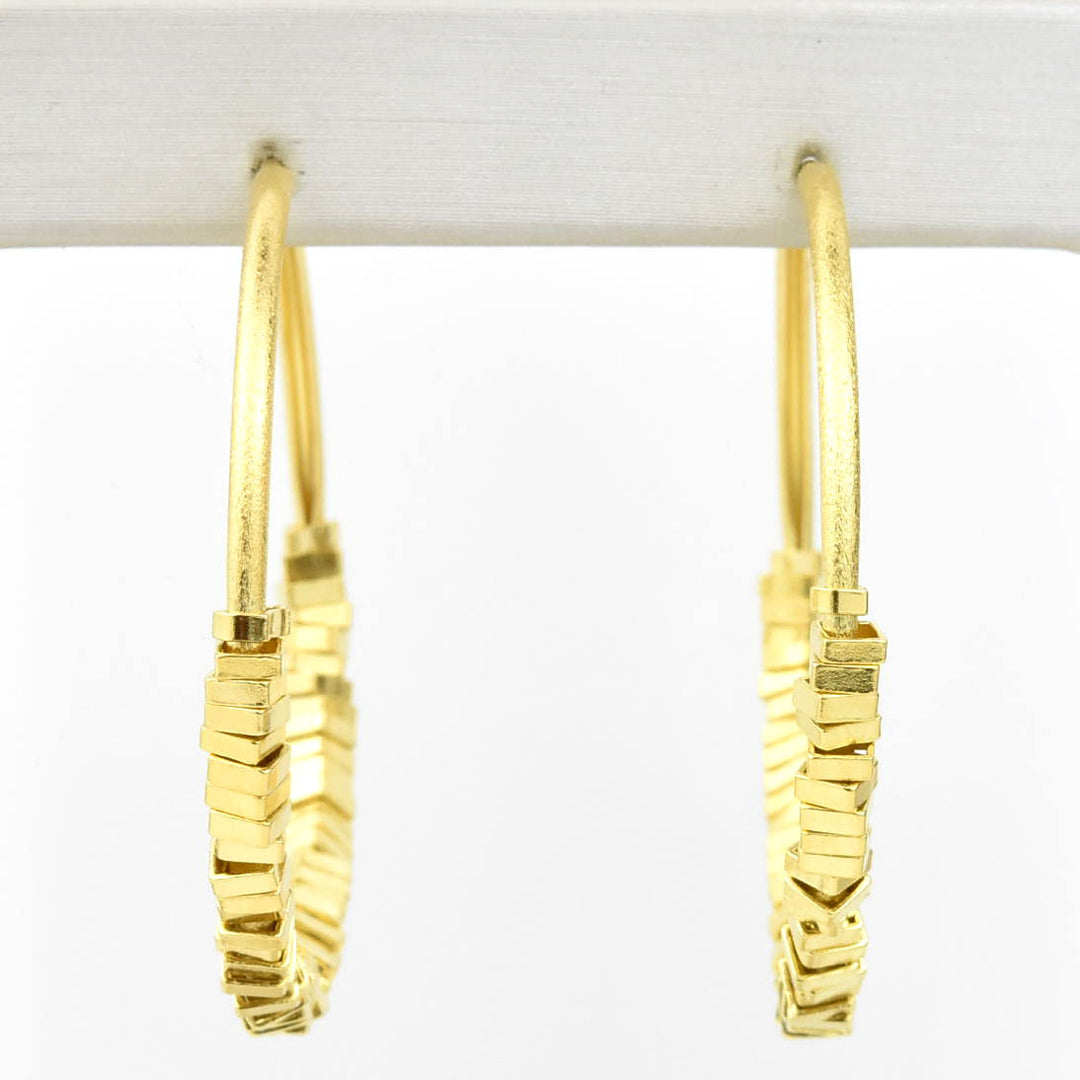 Irati Hoop Earrings in Gold Tone - Goldmakers Fine Jewelry