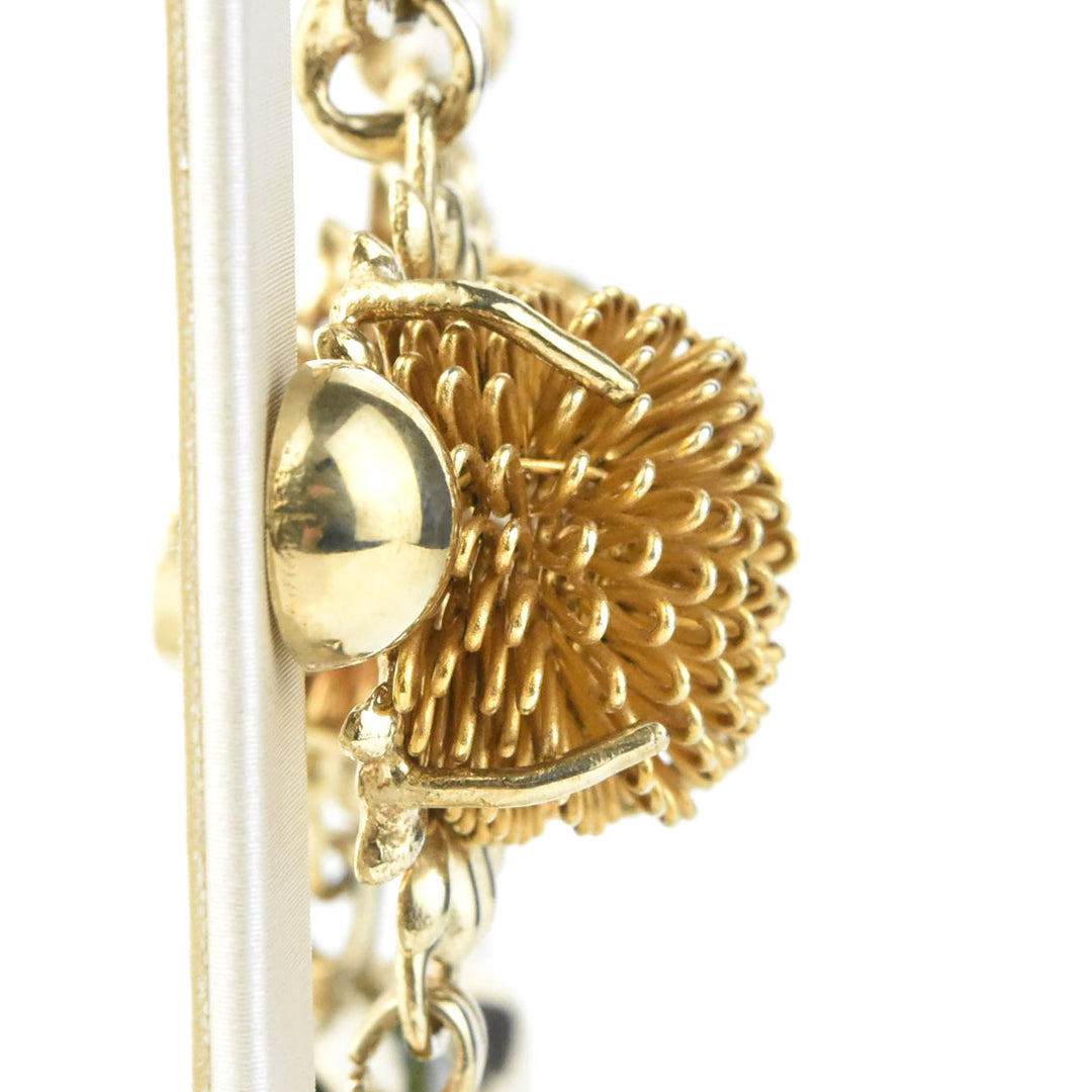 Iris Earrings in Green Glass - Goldmakers Fine Jewelry