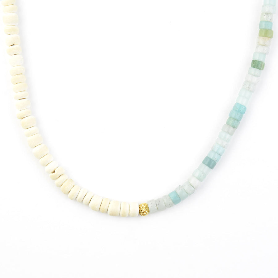 Aquamarine Island Dawn Horizon Necklace - Goldmakers Fine Jewelry