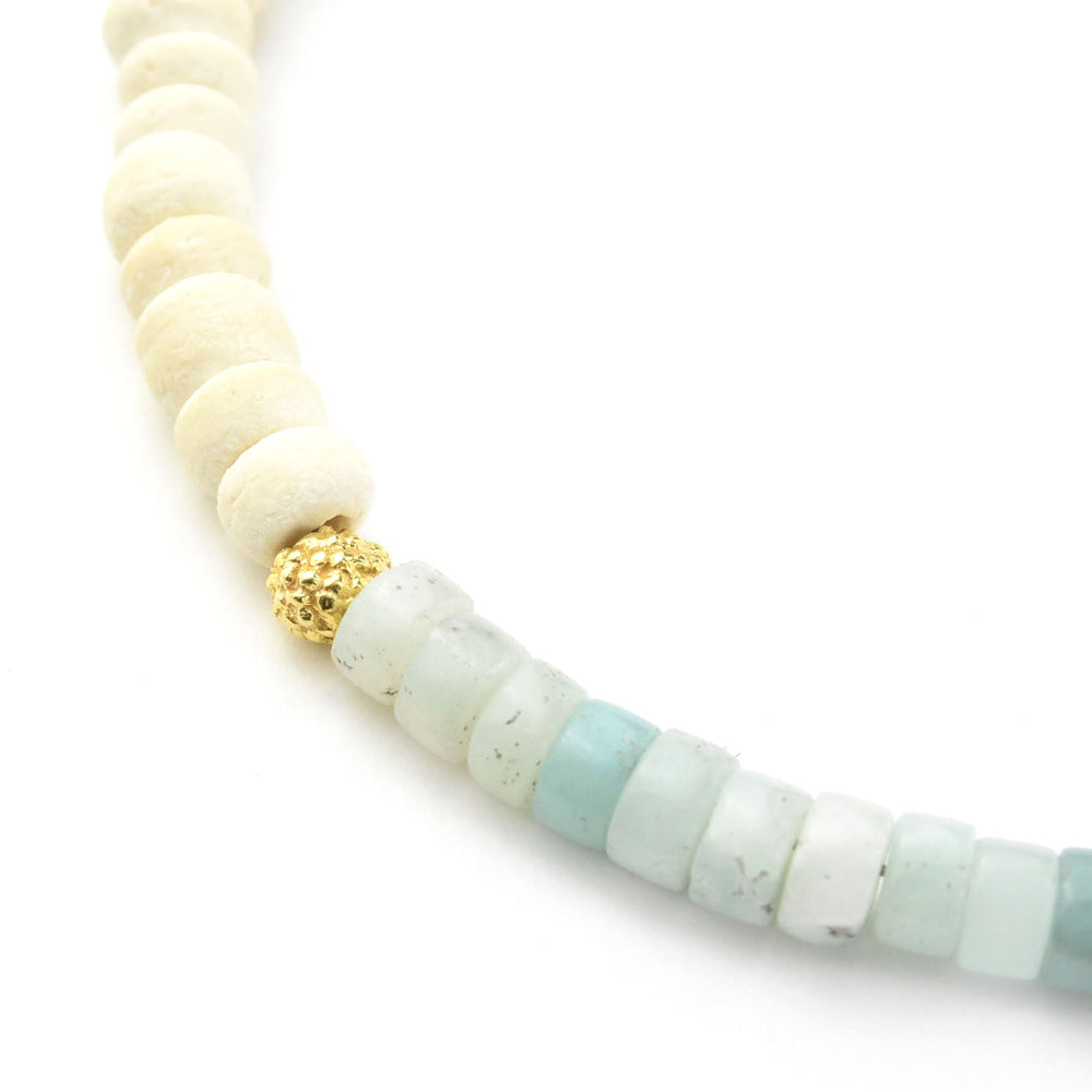 Aquamarine Island Dawn Horizon Necklace - Goldmakers Fine Jewelry