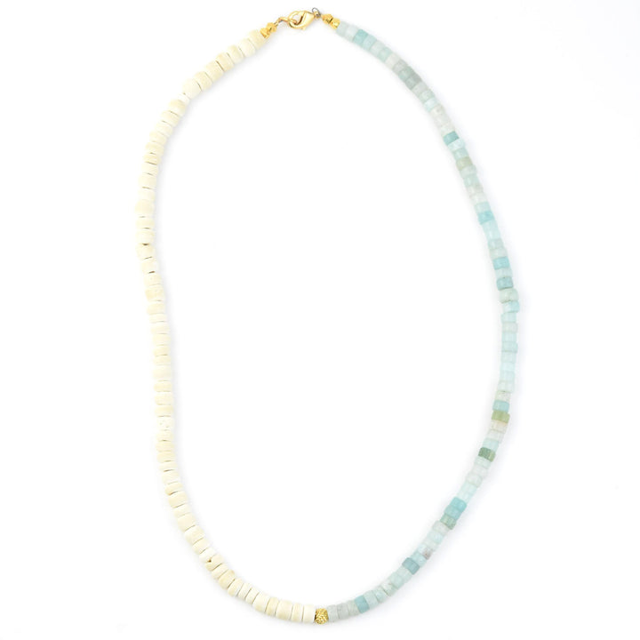 Aquamarine Island Dawn Horizon Necklace - Goldmakers Fine Jewelry