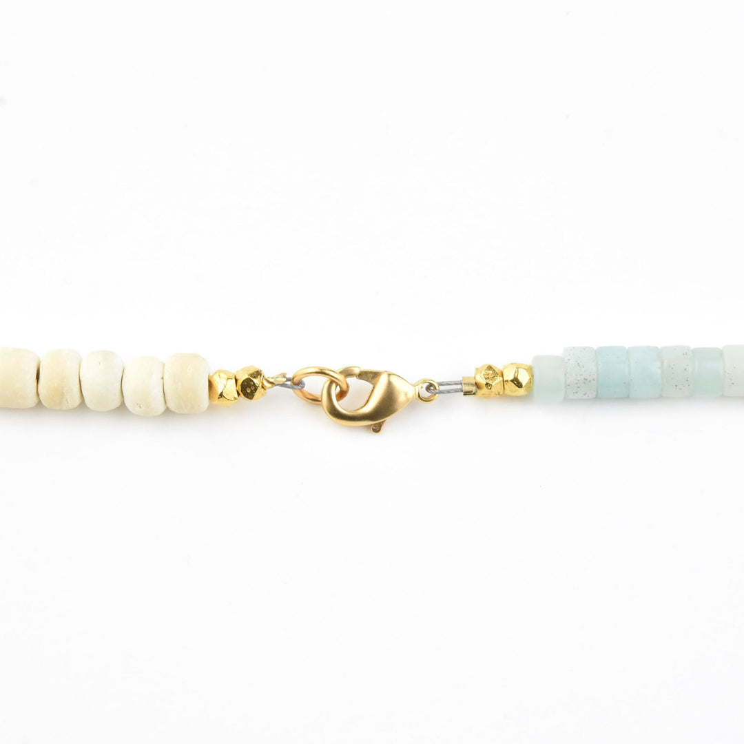 Aquamarine Island Dawn Horizon Necklace - Goldmakers Fine Jewelry