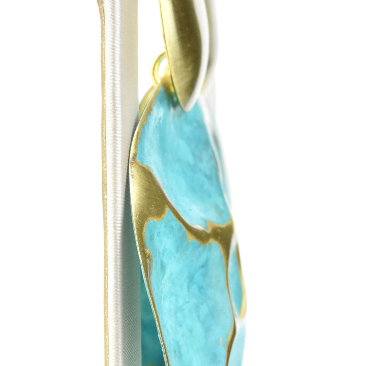 Island LG Earrings in Turquoise - Goldmakers Fine Jewelry