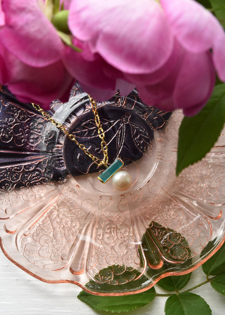 Jade and Pearl Necklace