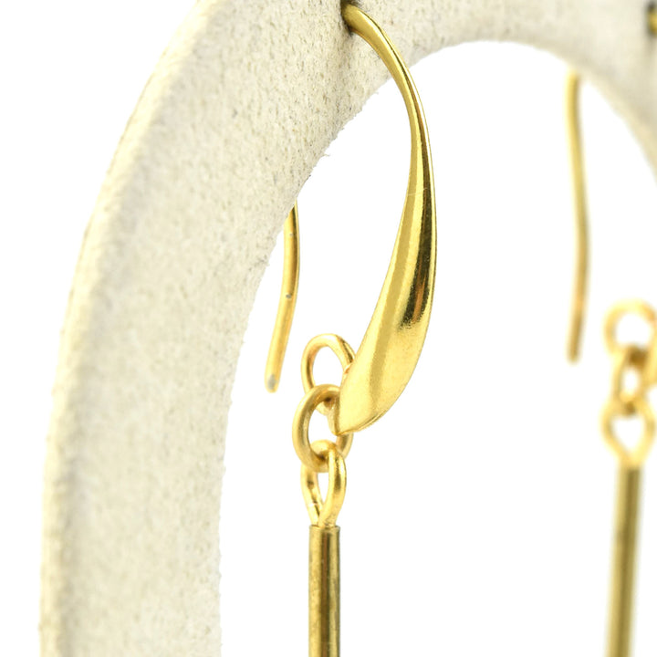 Jet Glass and Moss Lava Earrings - Goldmakers Fine Jewelry